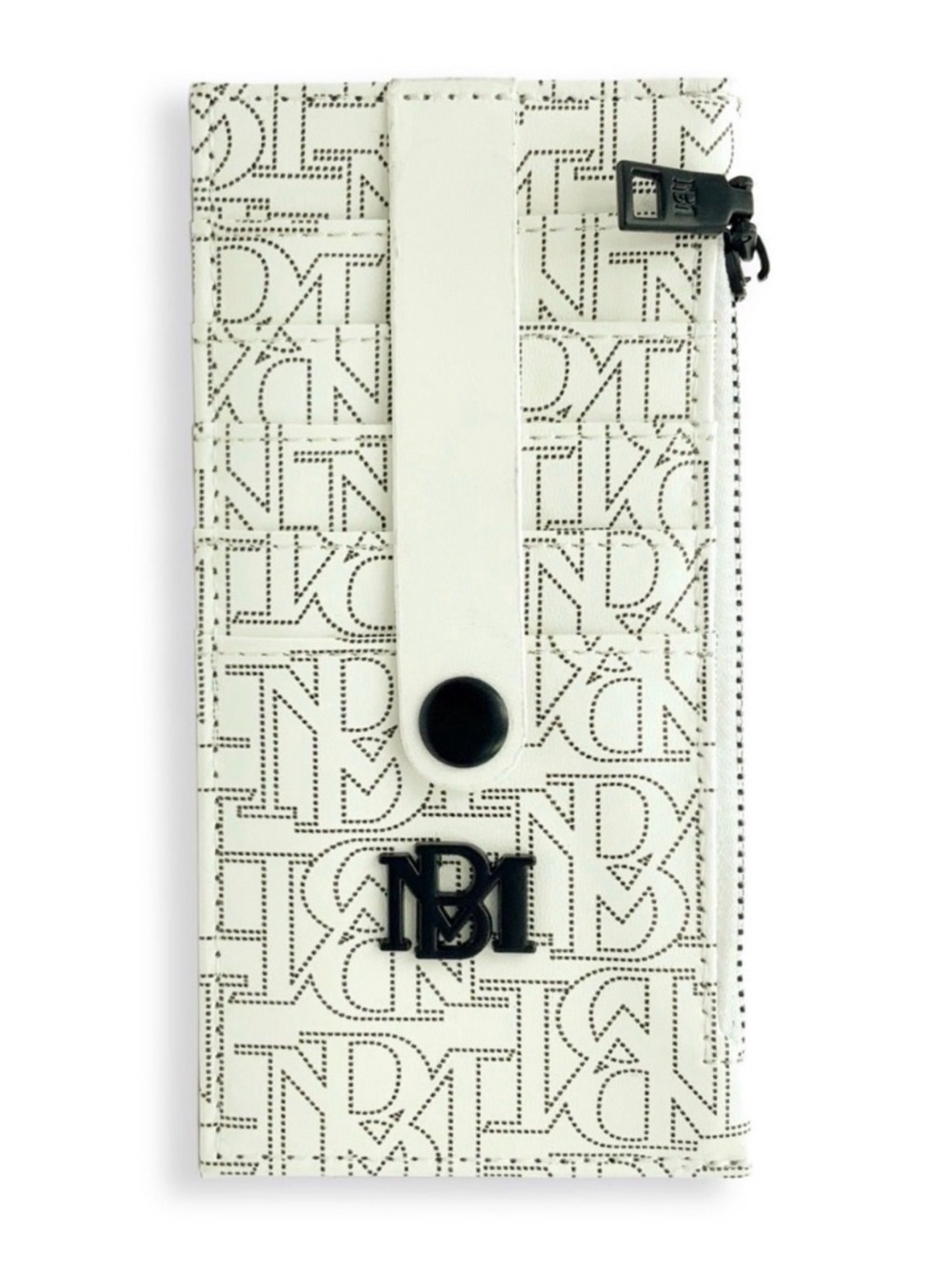 Badgley Mischka Beige and Gold Logo Card Holder Sleeve - NWT